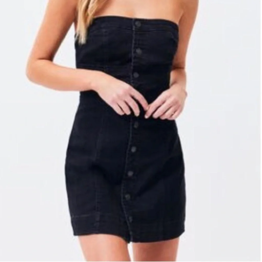 pacsun denim dress Pacsun Cassidy Denim Tube Mini Dress